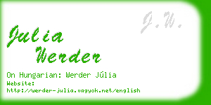 julia werder business card